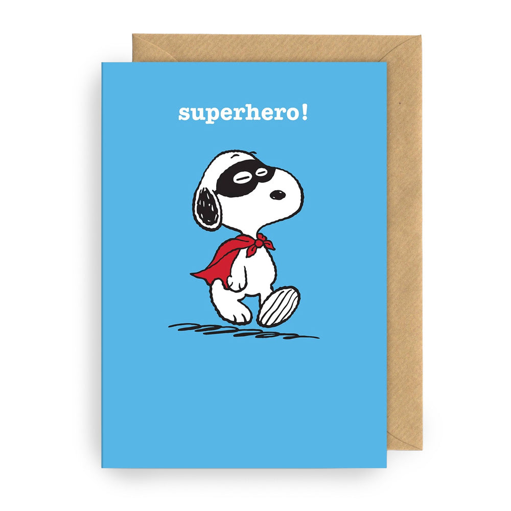 Klappkarte Snoopy Superhero