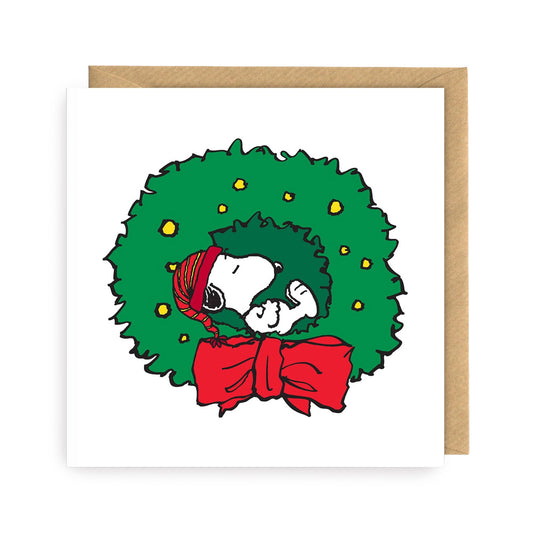 Klappkarte Maxi Snoopy Kranz