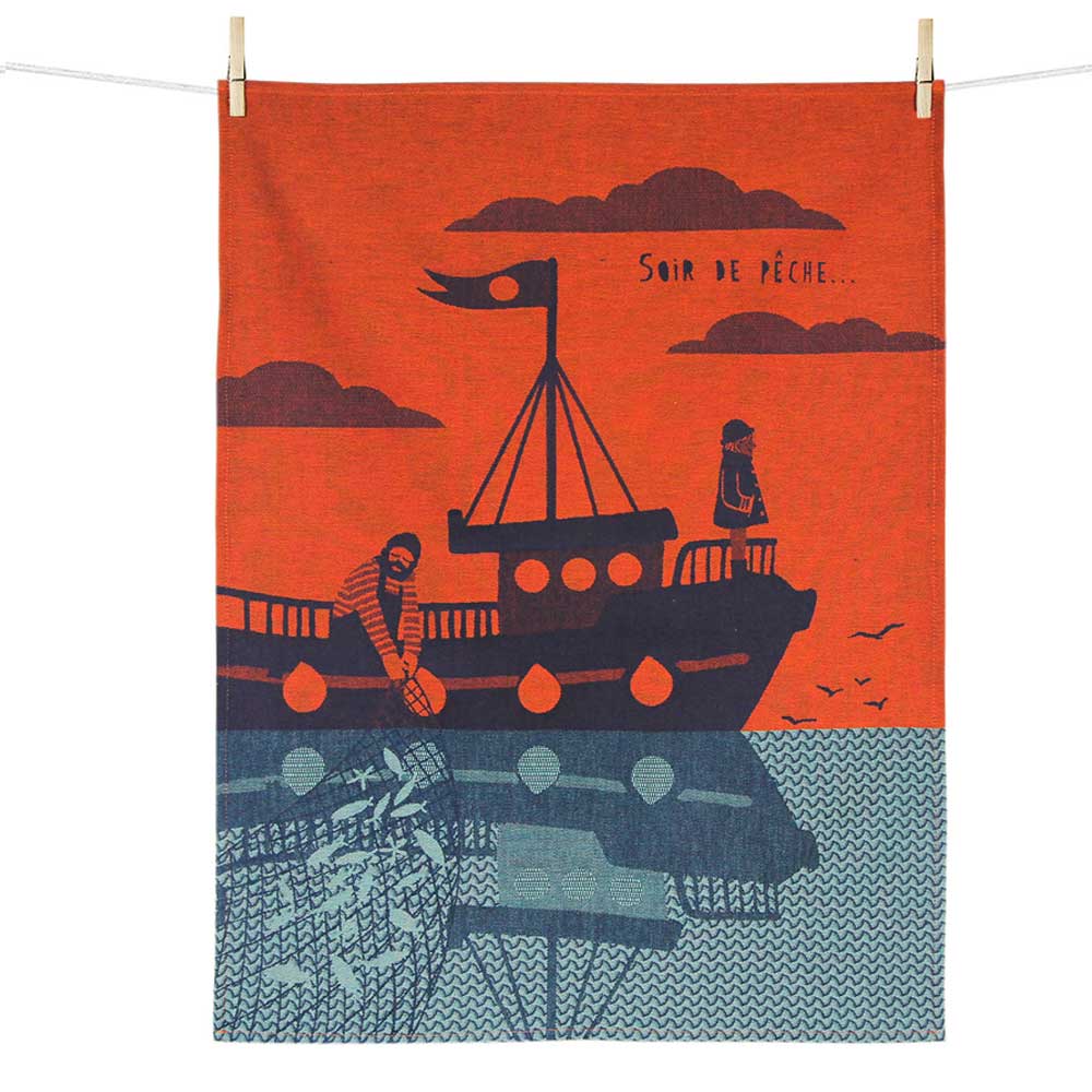 Tea towel SOIR DE PÊCHE