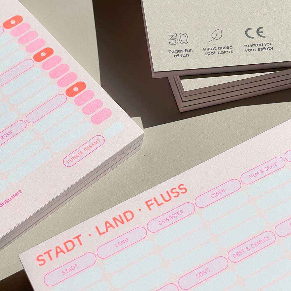 Stadt Land Fluss Spieleblock