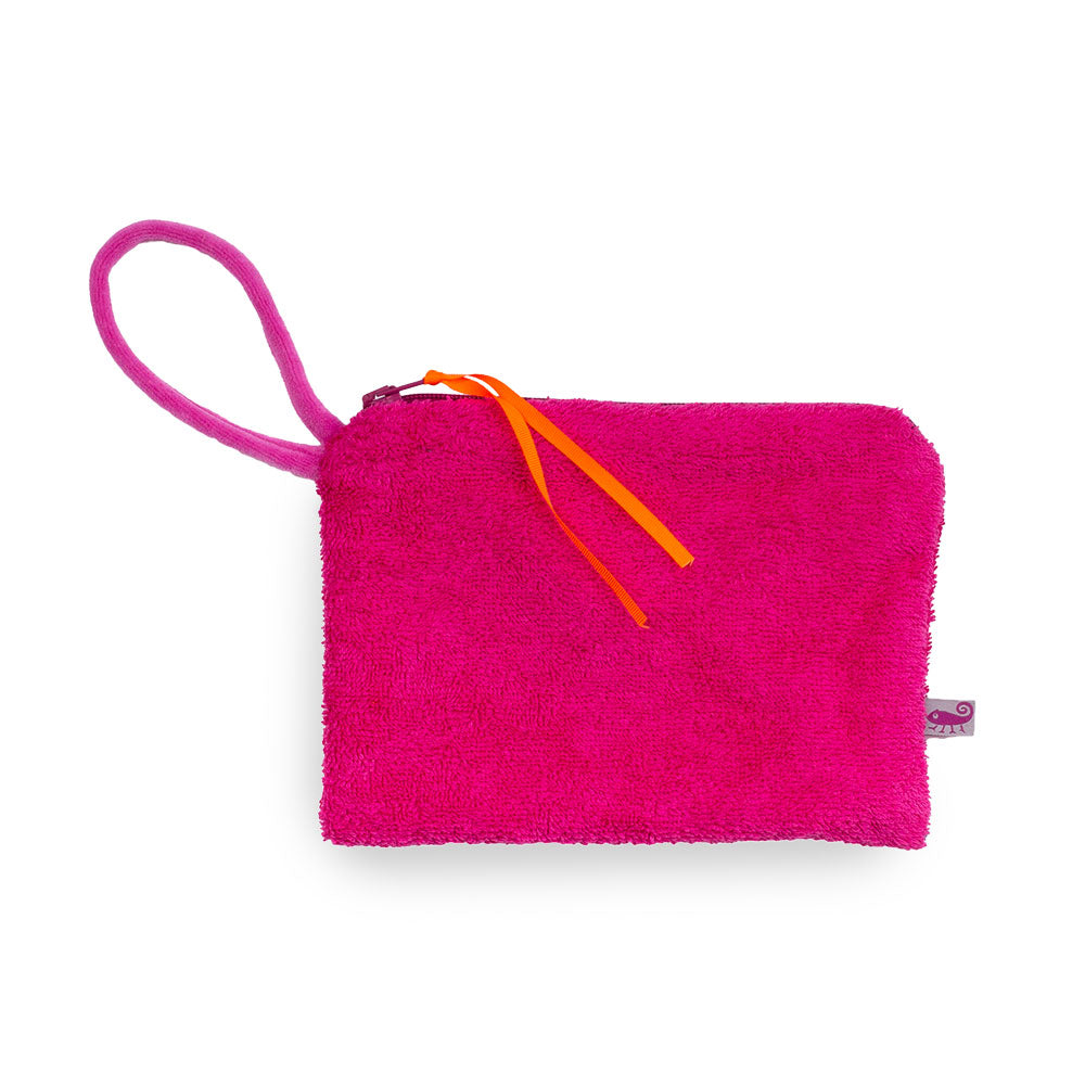 Kleine Frotteetasche Fuchsia