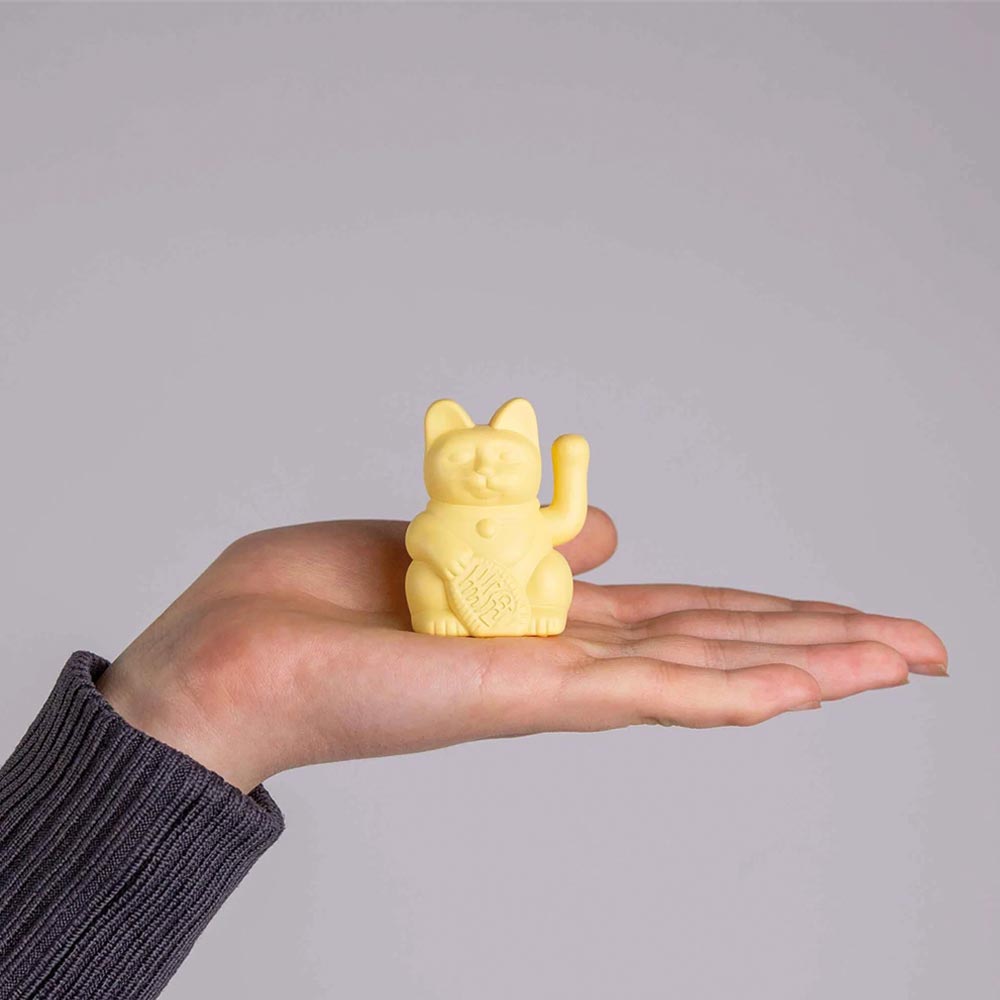 Small Solar Lucky Cat - Prosperity + Success, Yellow