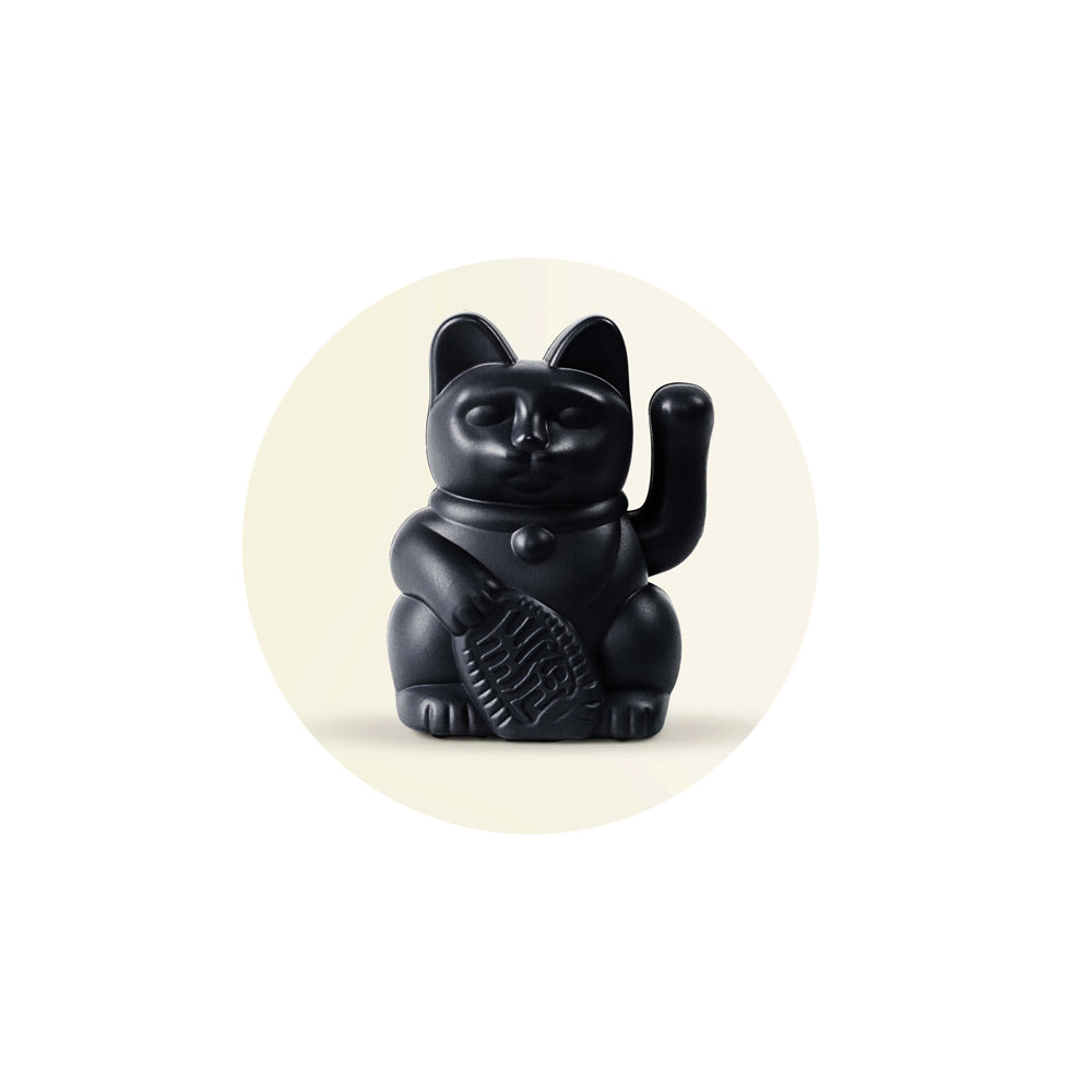 Kleine Solar Winkekatze - Elegance, Schwarz