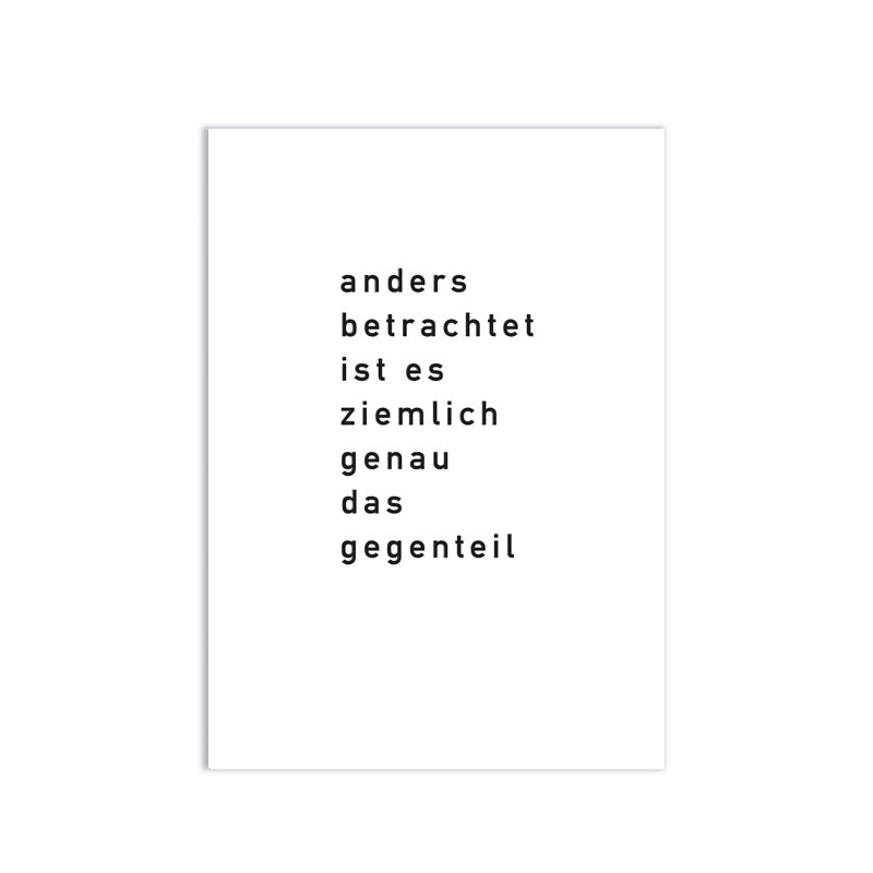Postkarte Anders betrachtet
