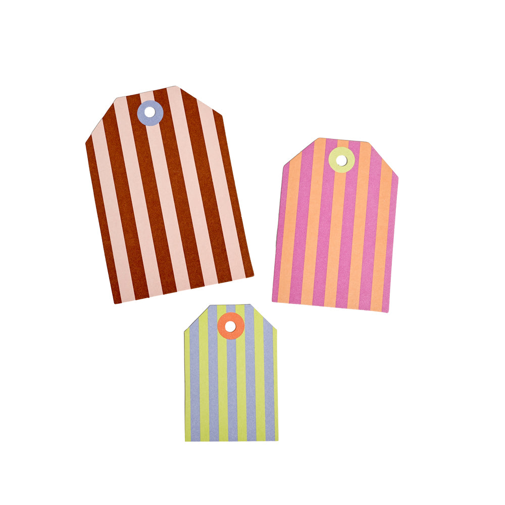 Geschenkanhänger Set gestreift