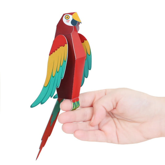 Papierbasteltiere Tropische Vögel