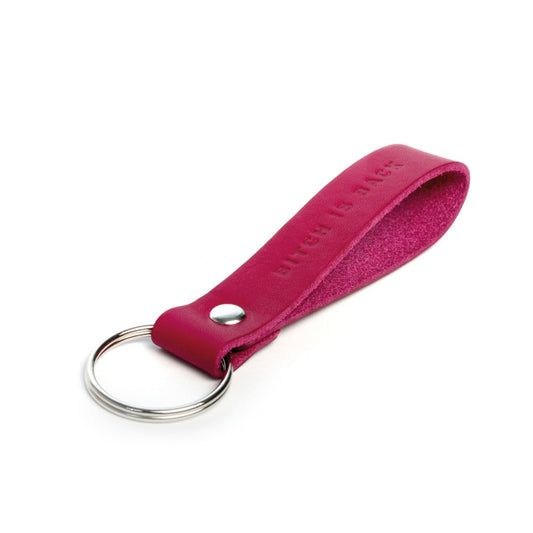 Leather keyring pink BITCH IS BACK