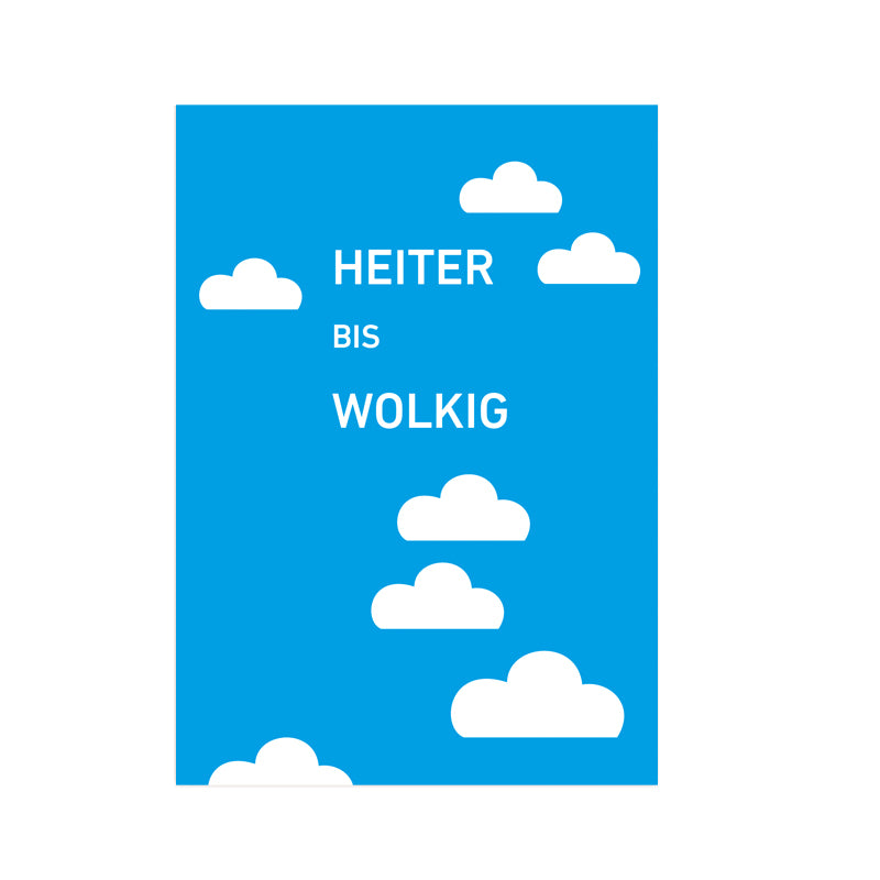 Postkarte Heiter bis Wolkig