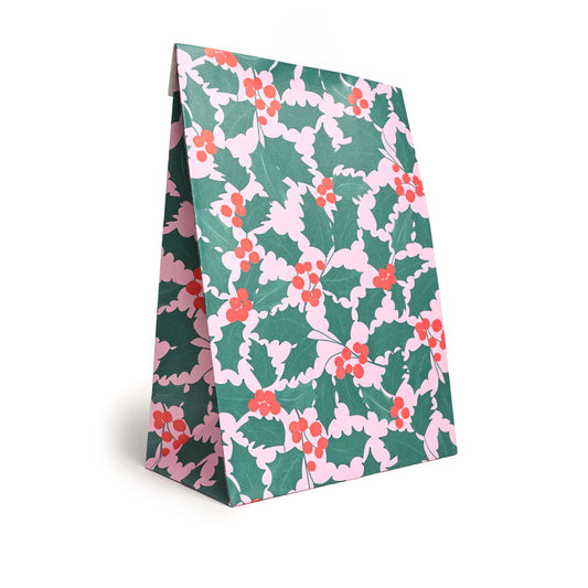 Papiergeschenktüte Ilex (M, mit Boden)