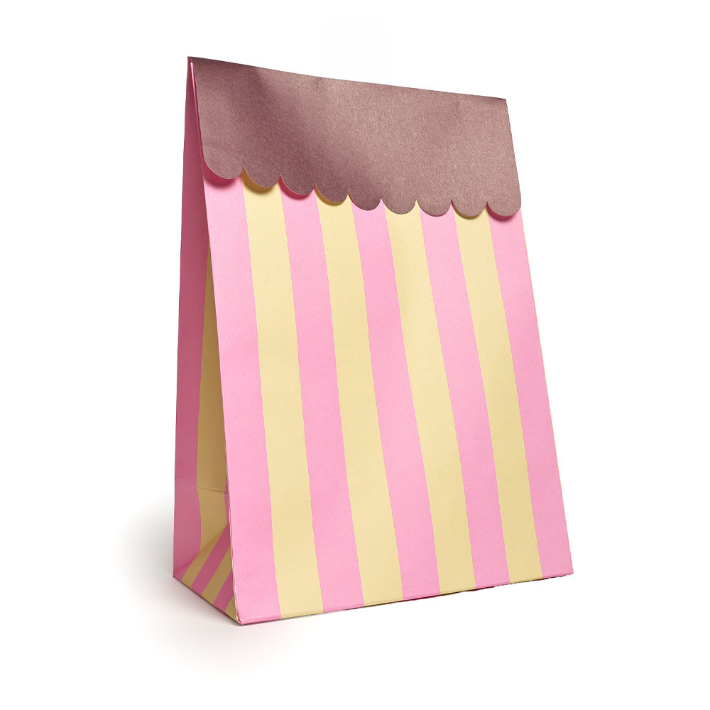 Papiergeschenktüte Wave Pink (M, mit Boden)