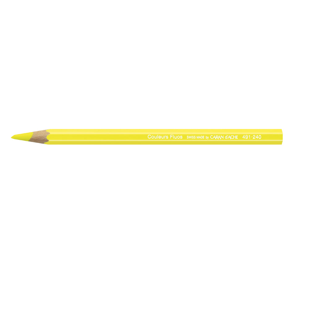 Caran d'Ache FLUOS Colouring Pencil Neon Yellow