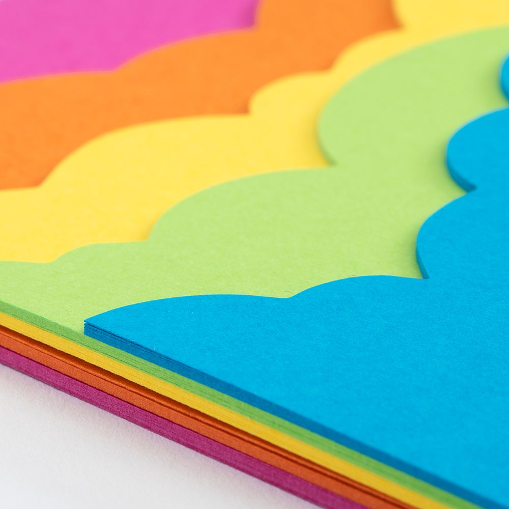 Notizblock Regenbogen Wolken