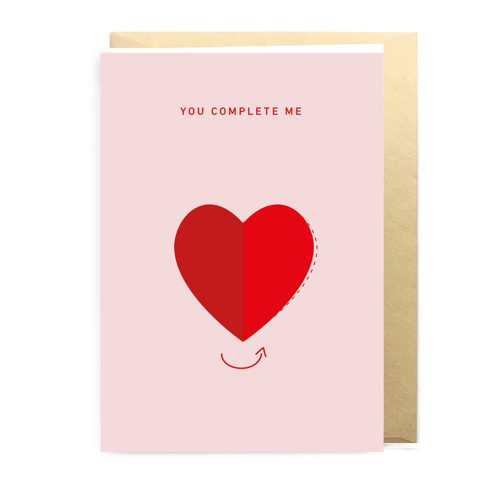 3D Pop-Up Card YOU COMPLETE ME