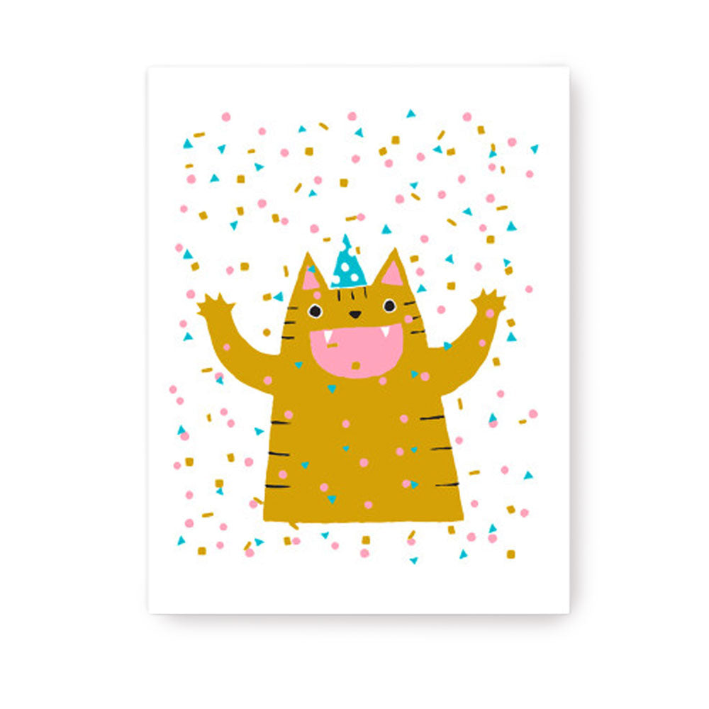 Postcard Confetti Cat