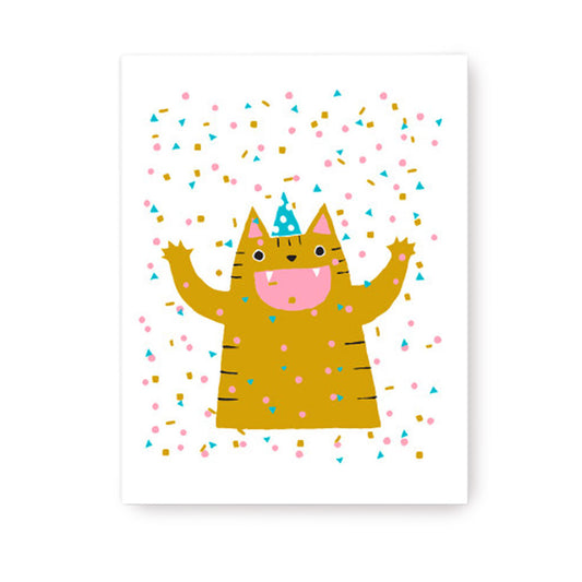 Postcard Confetti Cat