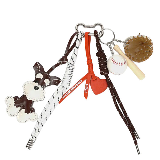 Bag Charm Baseball Dog