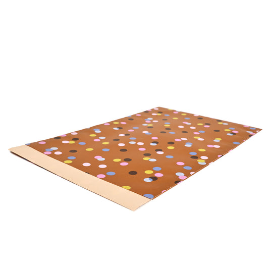 Papiergeschenktüte Little Dots braun (M)