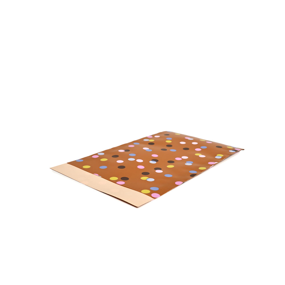 Papiergeschenktüte Little Dots braun (S)