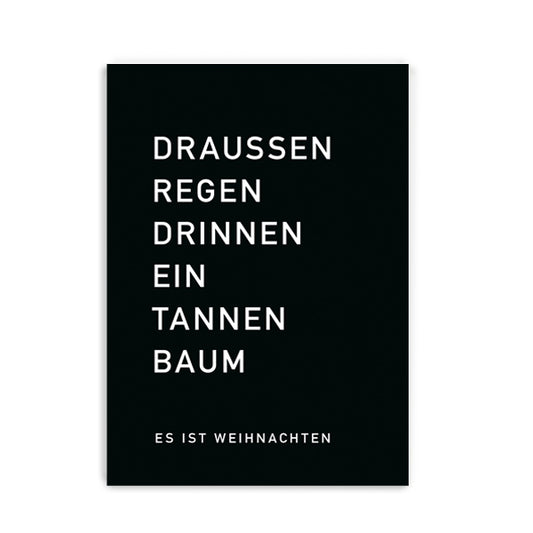 Postkarte Draussen Regen