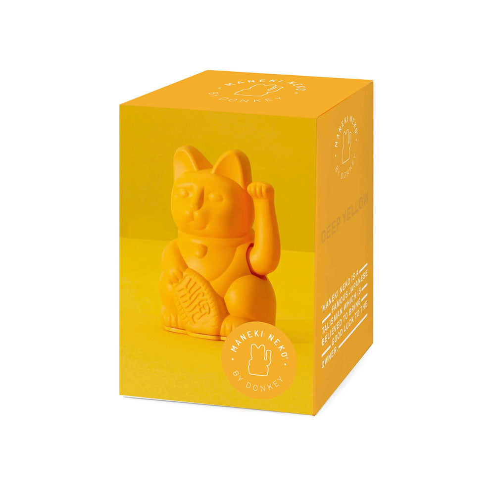 Kleine Winkekatze - Freude, Dunkelgelb