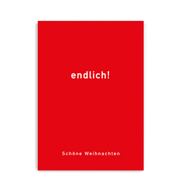 Postkarte Endlich!