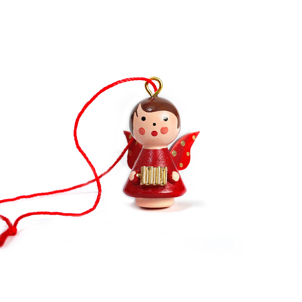Little Red Angel with Accordion