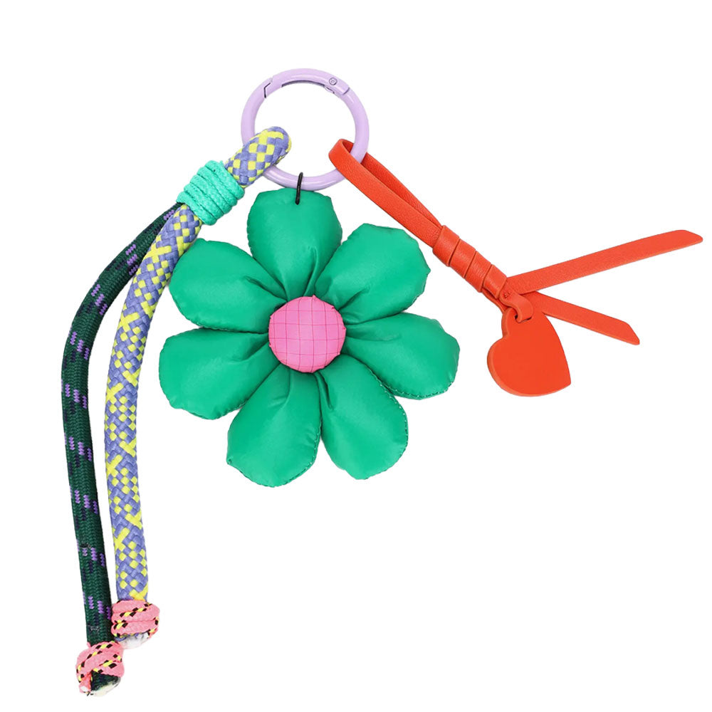 Bag Charm Puffy Flower