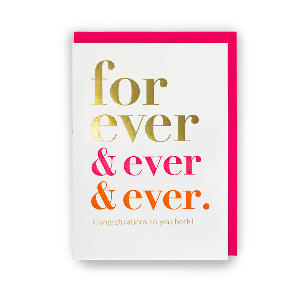 Folded card FOREVER & EVER & EVER