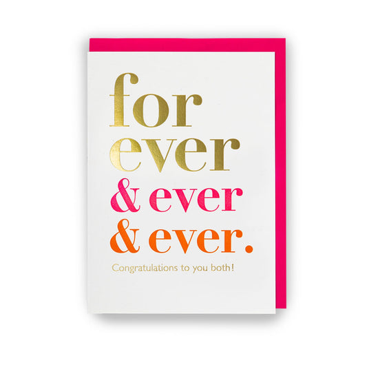 Folded card FOREVER & EVER & EVER