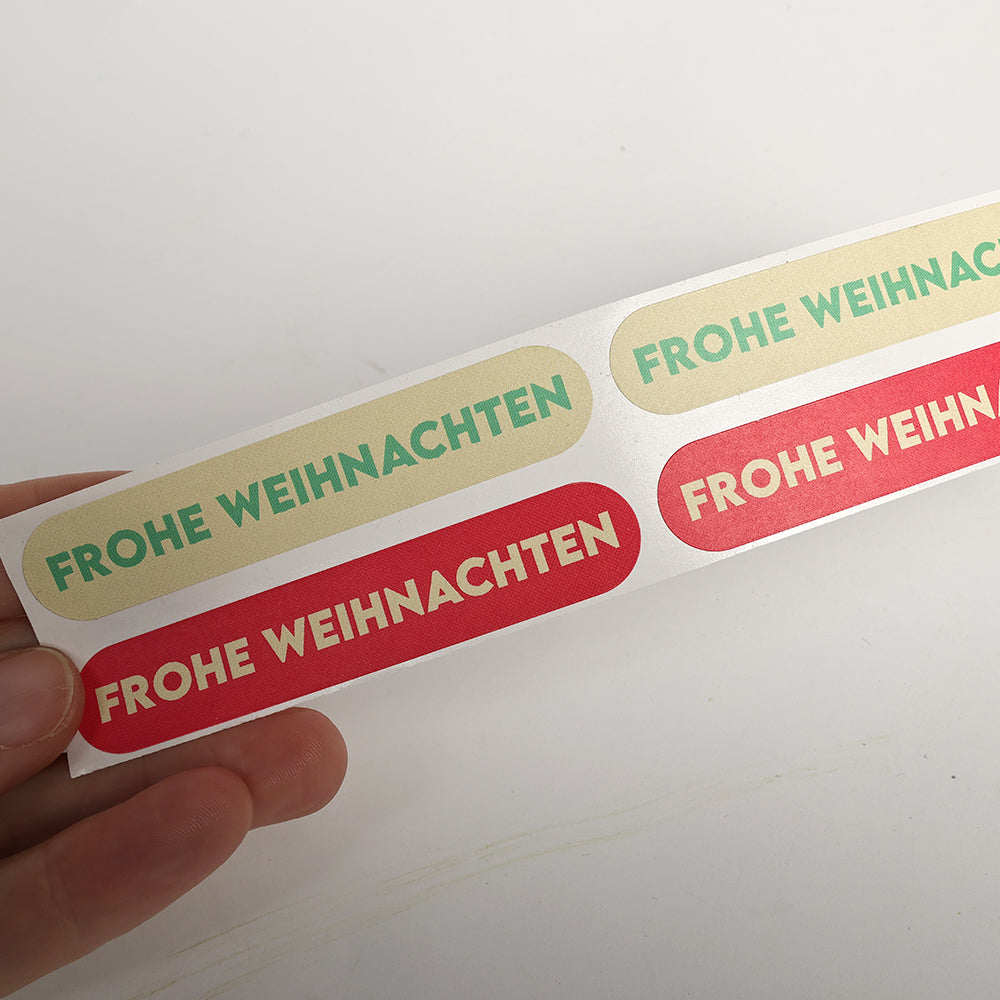 4 Sticker Frohe Weihnachten
