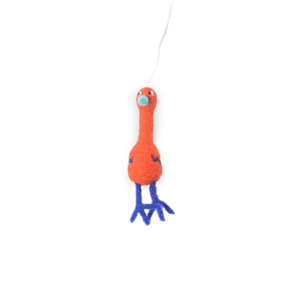 Wollanhänger Funky Bird coral