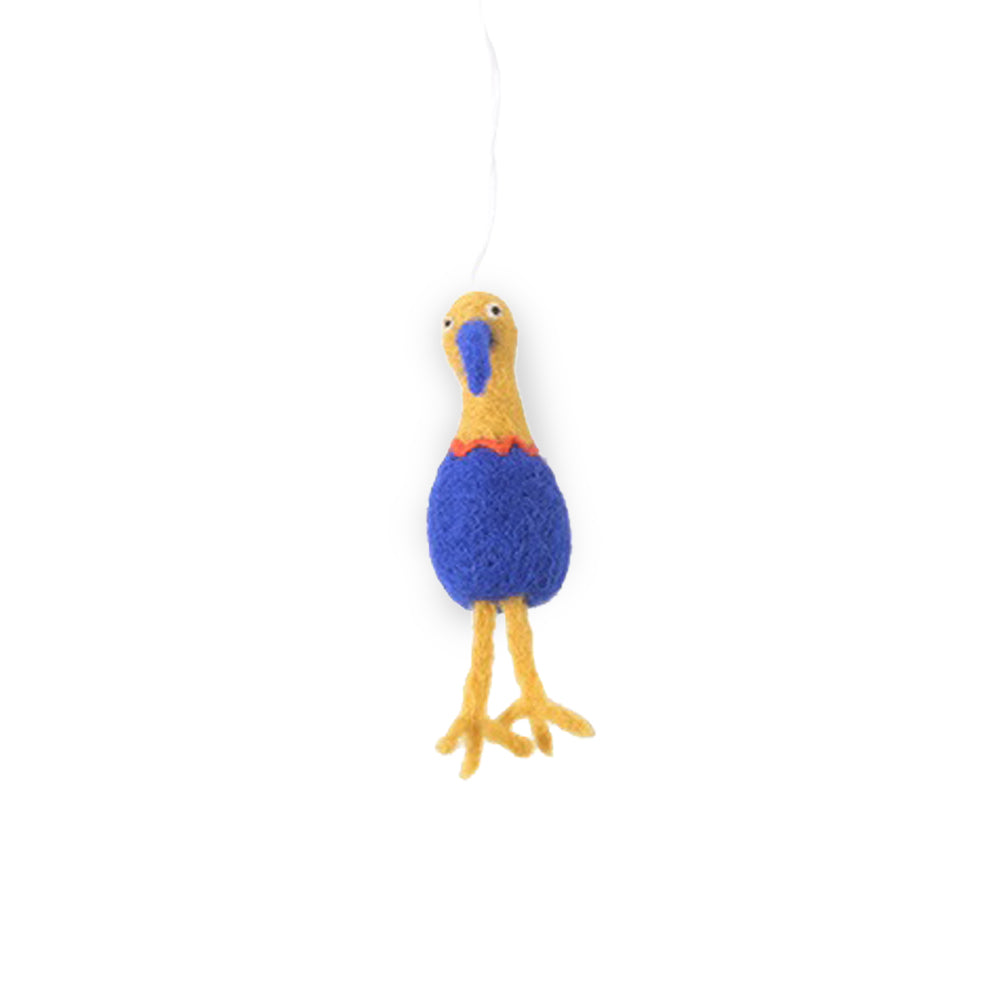 Wollanhänger Funky Bird blue