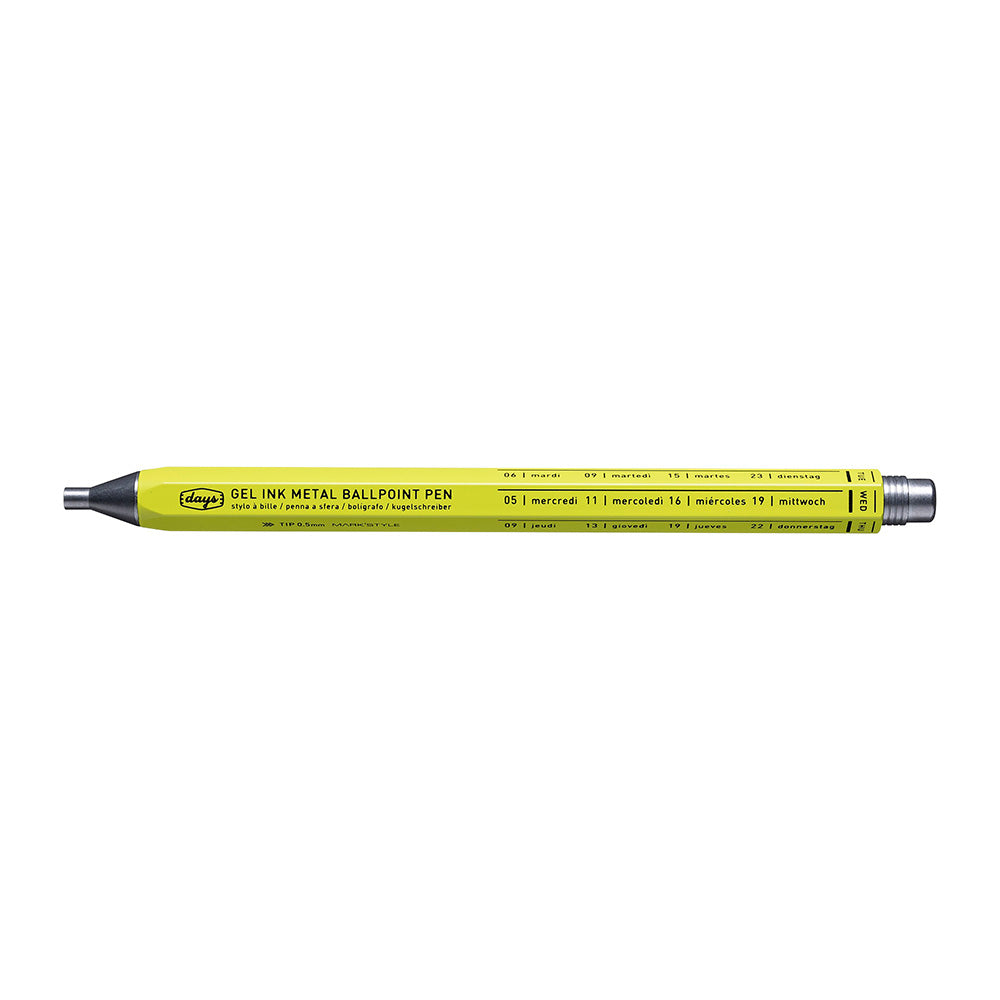 Gel Metal Ballpoint Pen Neon Yellow