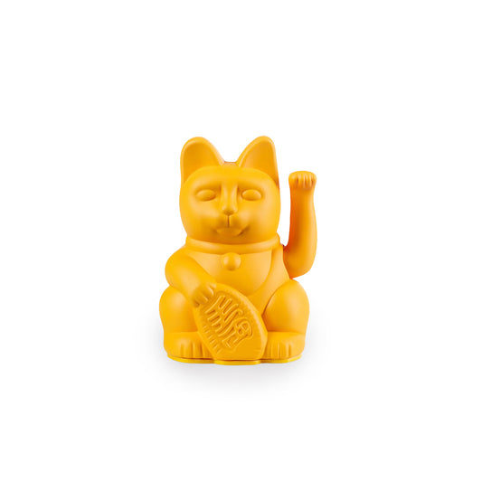 Kleine Winkekatze - Freude, Dunkelgelb