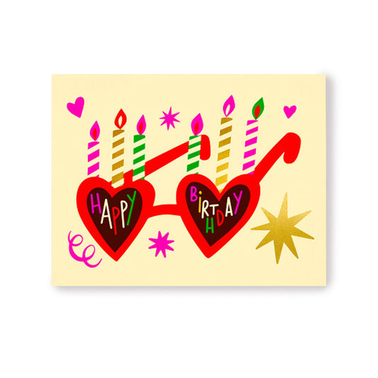 Postkarte Birthday sunglasses