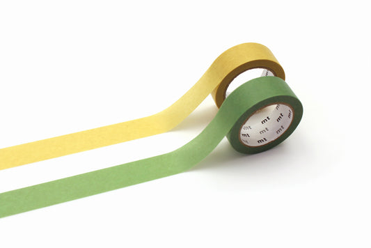 2 MT Masking Tapes Upcycled Pastel Lemon & Fresh Green