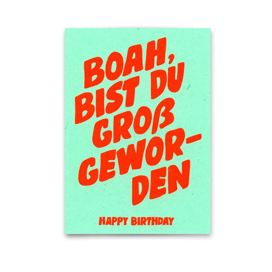 Postkarte Groß geworden