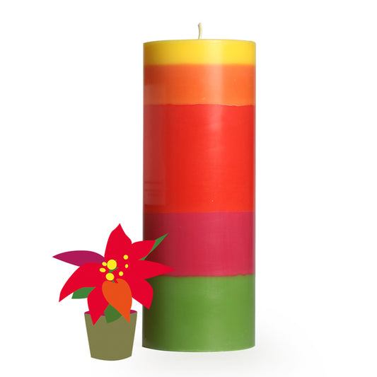 Pillar Candle POINSETTIA