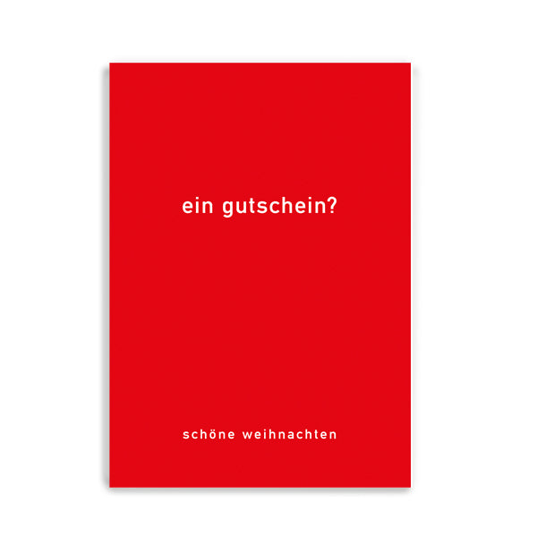 Postkarte Ein Gutschein?