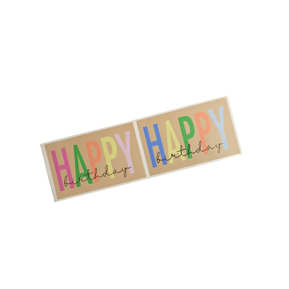 2 Happy Birthday stickers