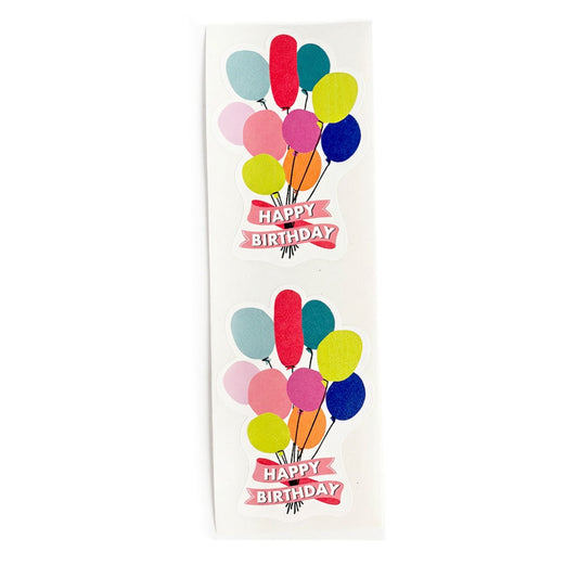 2 Sticker Happy Birthday Ballons