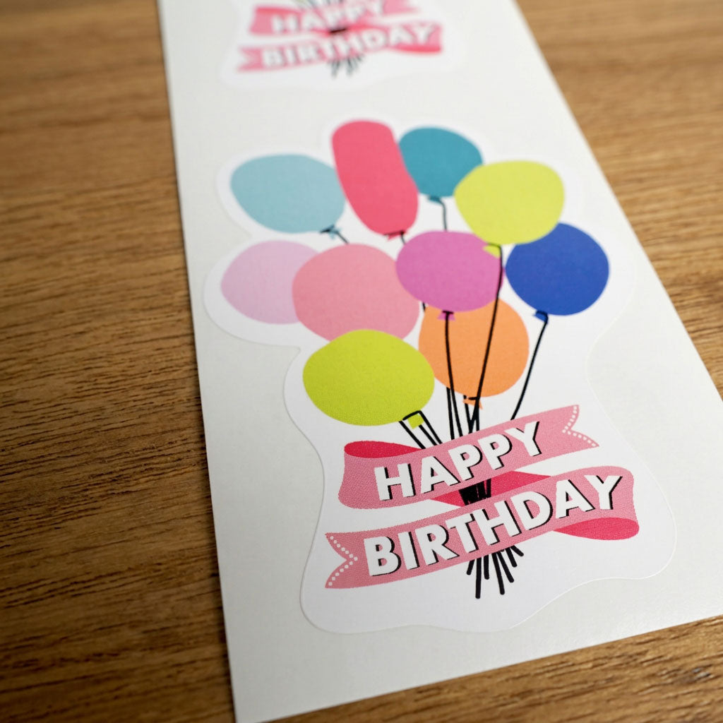 2 Sticker Happy Birthday Ballons
