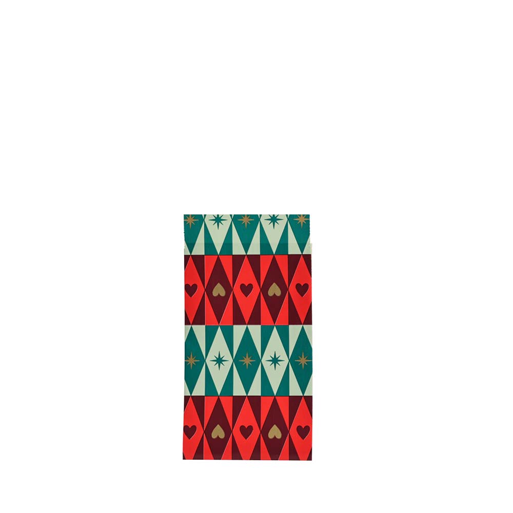 Papiergeschenktüte Herz und Stern (XS)