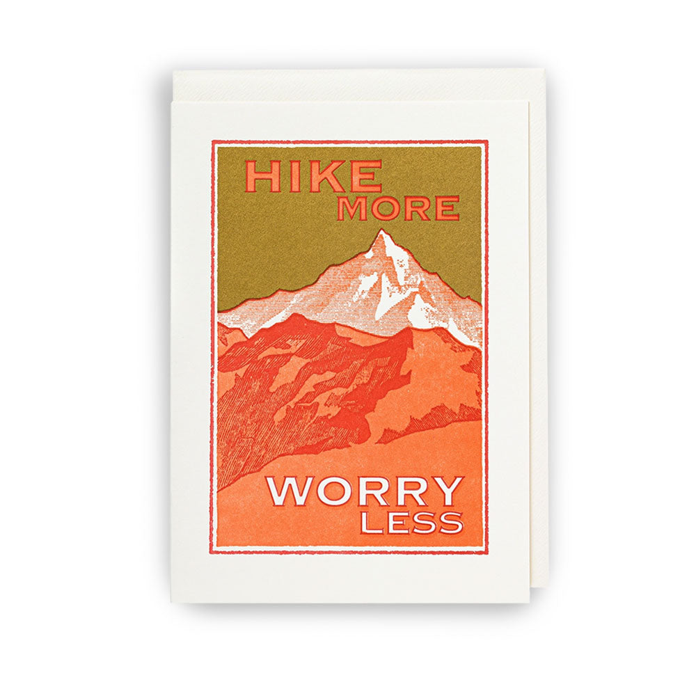 Folding card WORRY LESS, HIKE MORE