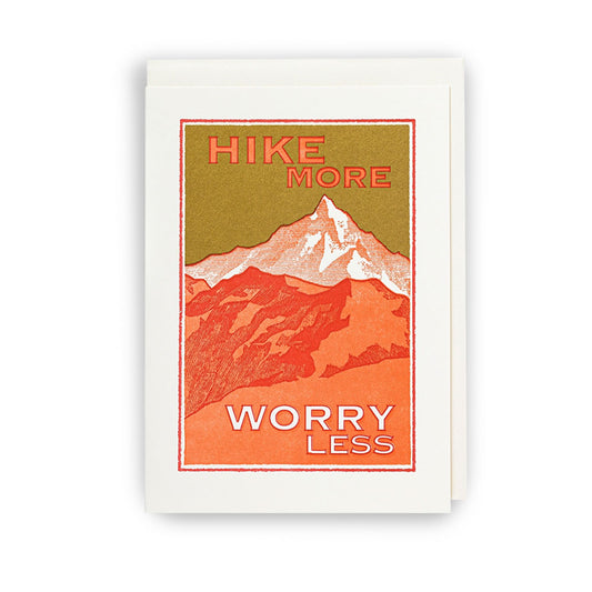 Folding card WORRY LESS, HIKE MORE