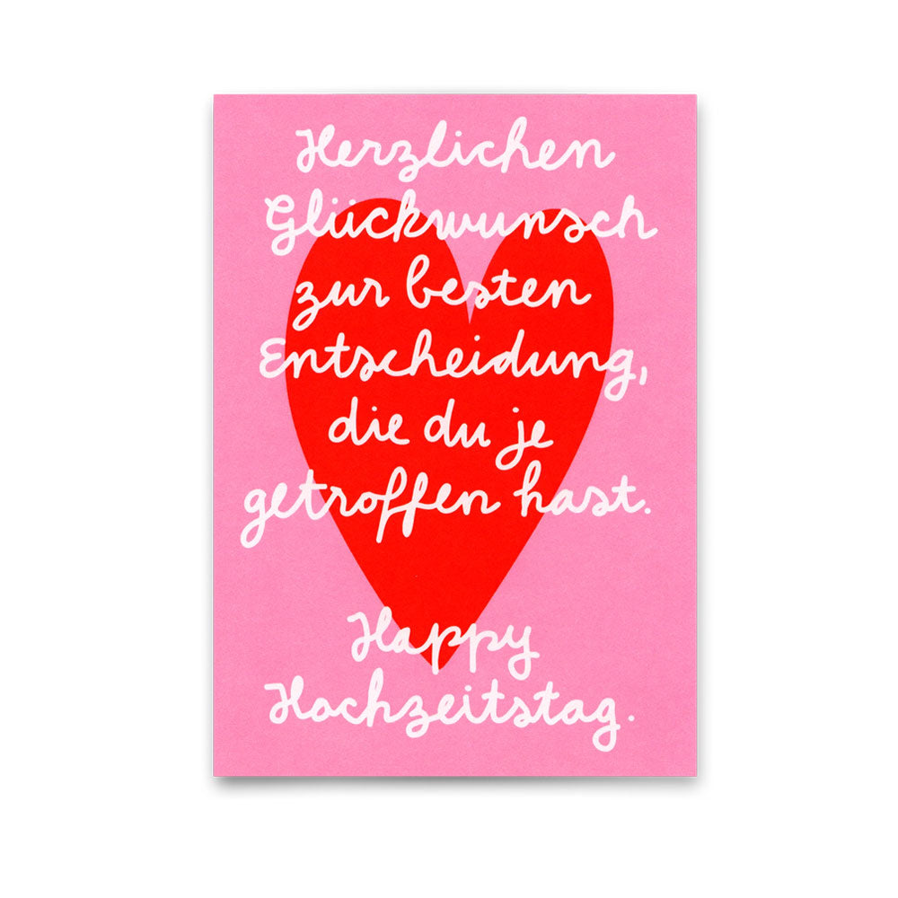 Postkarte Happy Hochzeitstag