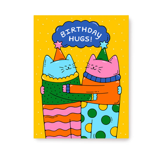 Hugging Cats Postcard