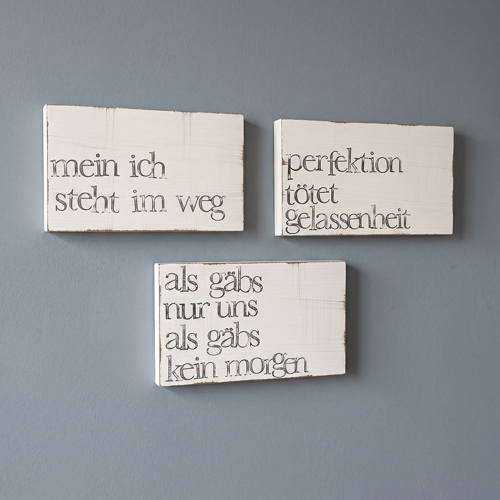 Große Textplatte, Als gäbs nur uns...