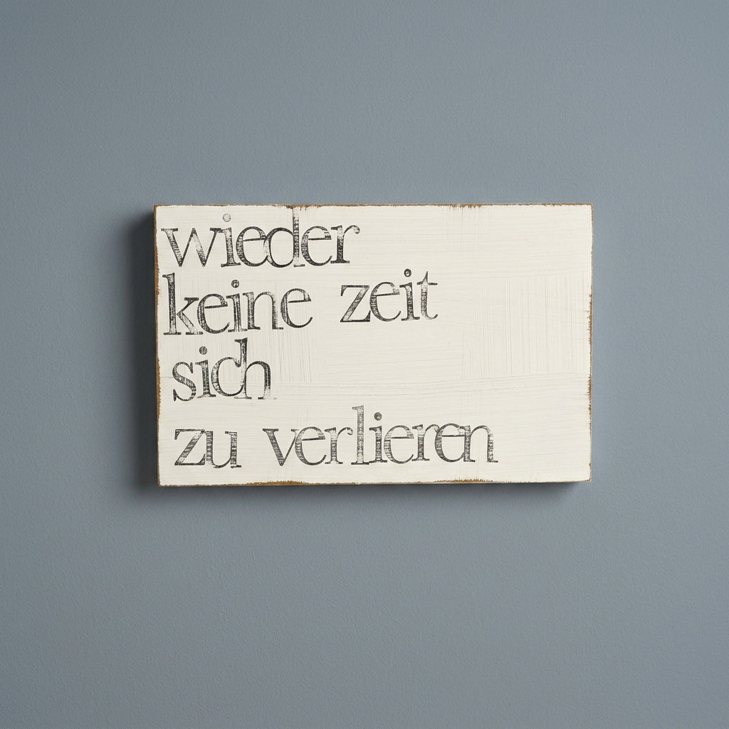 Große Textplatte, Wieder keine Zeit...