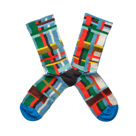 Socks Carreaux Blue FS101 (39-41)